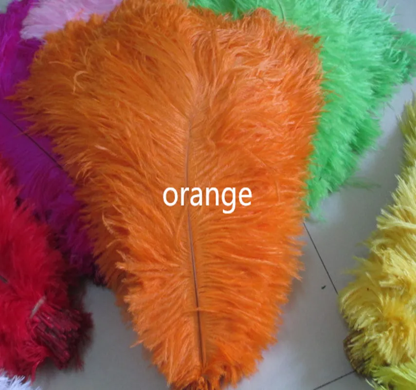 orange Новинка! 10 шт 25-30 см/10-12 дюймов красивые страусиные перья, diy ювелирные аксессуары, свадебные украшения - Color: orange
