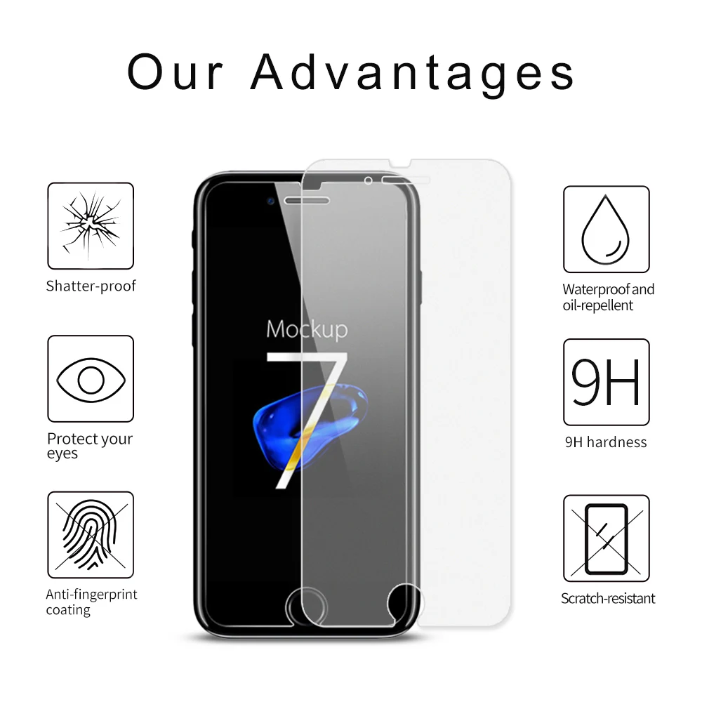 SMORSS 3 PCS Anti-Blu-ray Phone Protection Film for iphone X HD Tempered Glass Anti-fingerprint 6 6s 7 8 6P 6SP 7P 8P | Мобильные