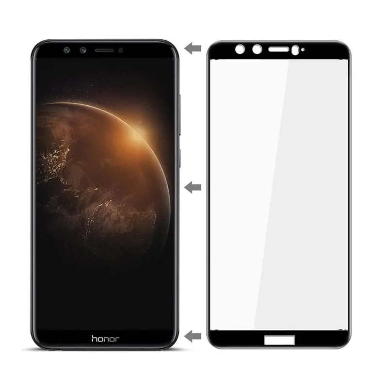 Полное покрытие закаленное стекло для huawei Honor 9 lite Защита экрана смартфона LLD-AL100