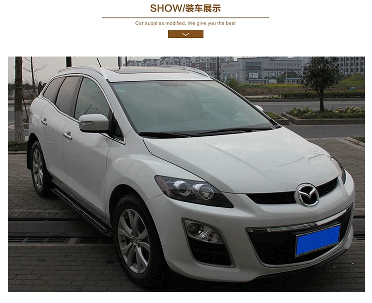 

For Mazda CX-7 2010-2015 2016 2017 2018 Aluminium alloy Silver Top Roof Rails Rack Side Bars Decoration Trim Car Accessories