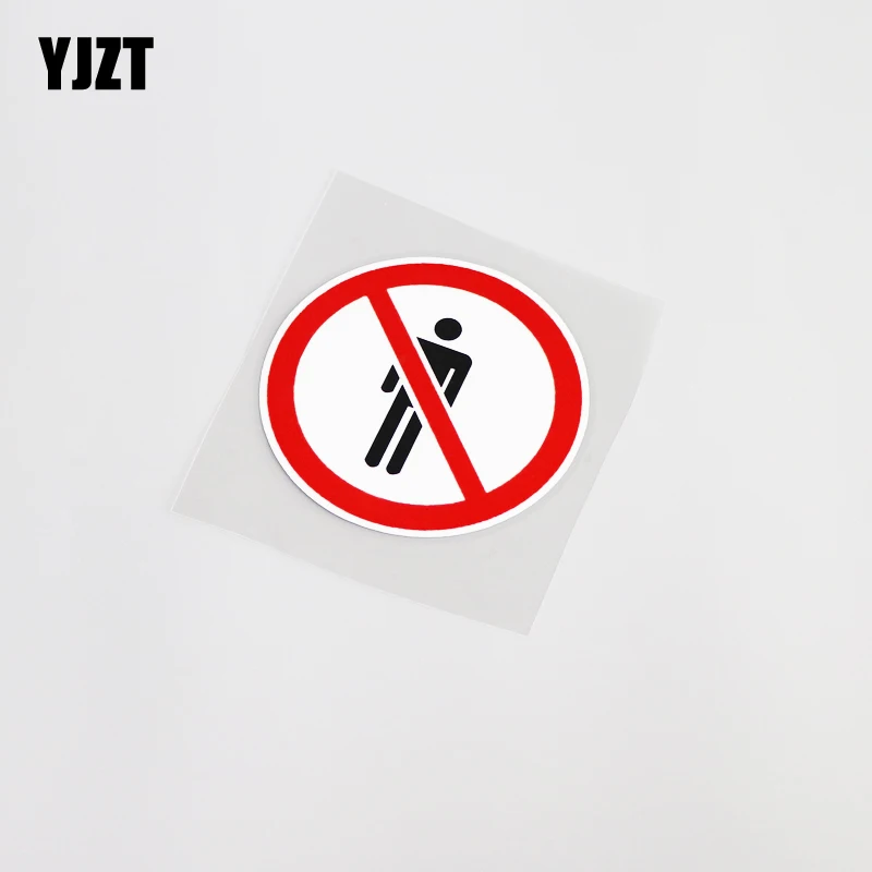 

YJZT 8.9CM*8.9CM Warning No Lingering Reflective PVC Car Styling Car Sticker Decal Graphical 13-0089