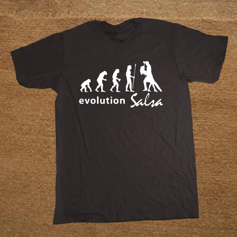 Мужские футболки Evolution Salsa, хлопковые топы с коротким рукавом размера плюс, футболки для мужчин, футболки, одежда