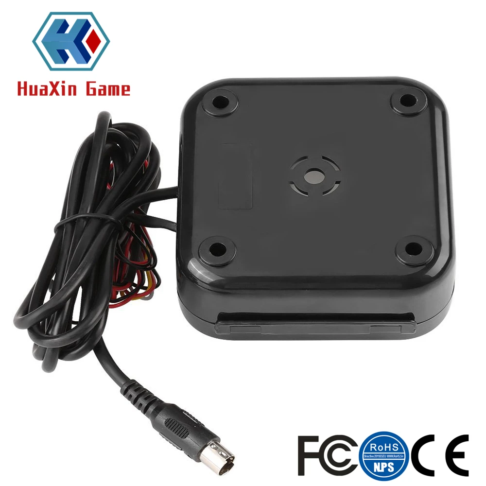 Illuminated 4.5cm Round LED Trackball Mouse PS/2 PCB Connector For Arcade