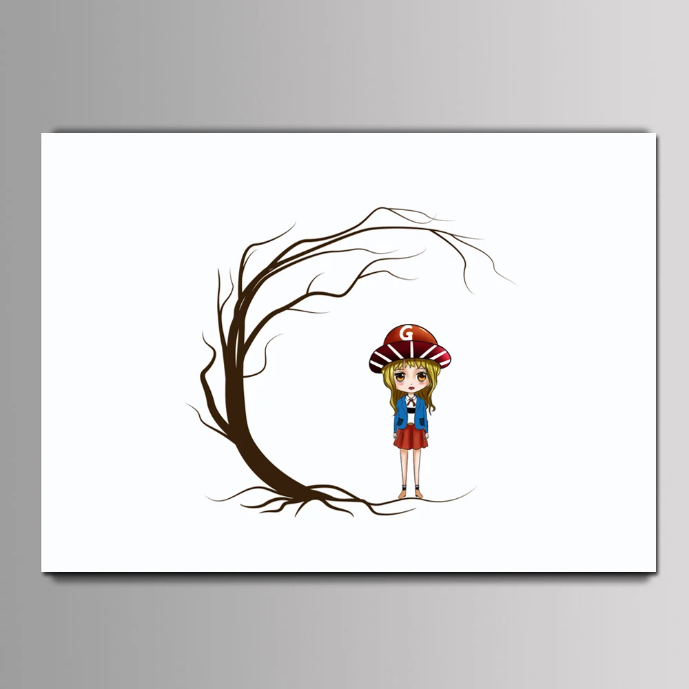 Baby Boy Girl Baptism Party Favor DIY Fingerprint Tree Guest Book Kids Birthday Gift Event Decor Customized Canvas Painting - Цвет: KD-41