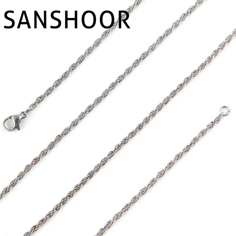 Цепочка тонкая из нержавеющей стали 316L толщина 2 мм 80 см|necklace 80cm|thin chain necklacechain necklace