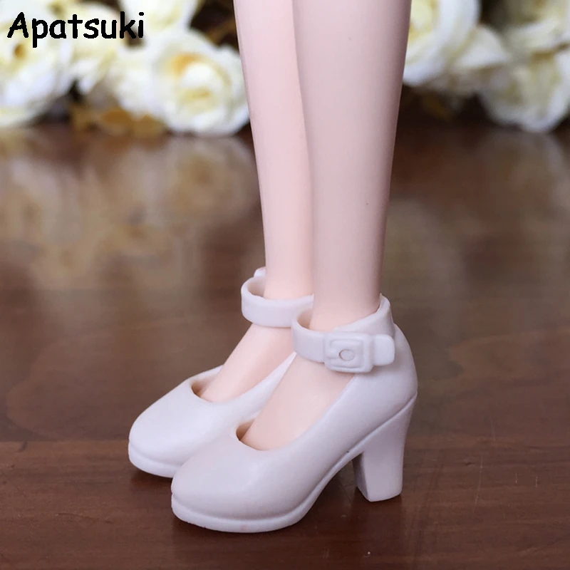 Белая модная обувь для кукол Blythe на высоком каблуке 1/6 Licca миниатюрная Momoko