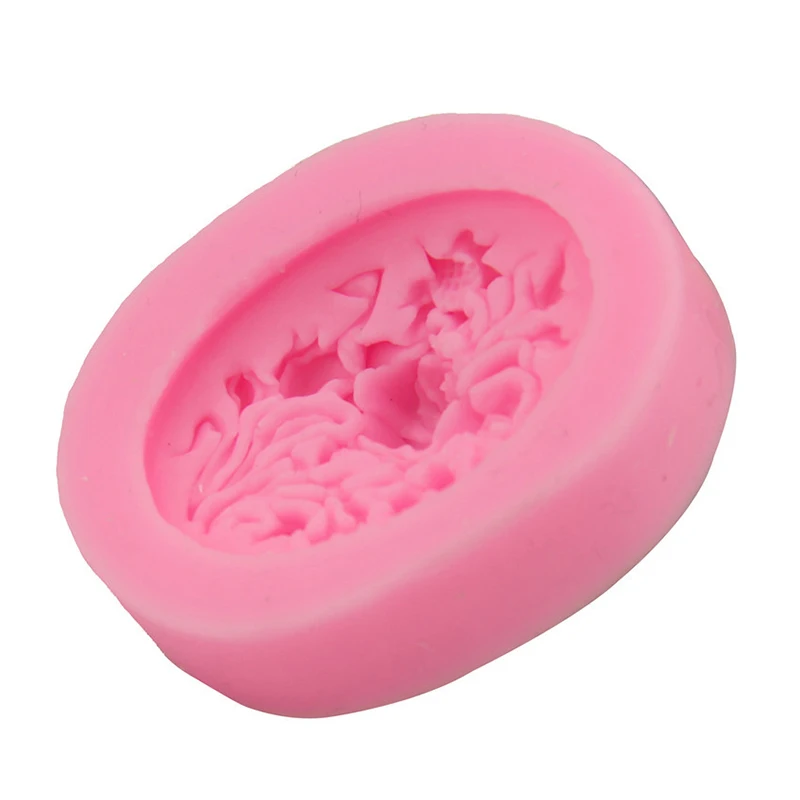 Oval Flower Shape Silicone Soap Mold Candy Chocolate Diy Cake Decorating Fondant Molds Kitchen Baking Mould | Дом и сад