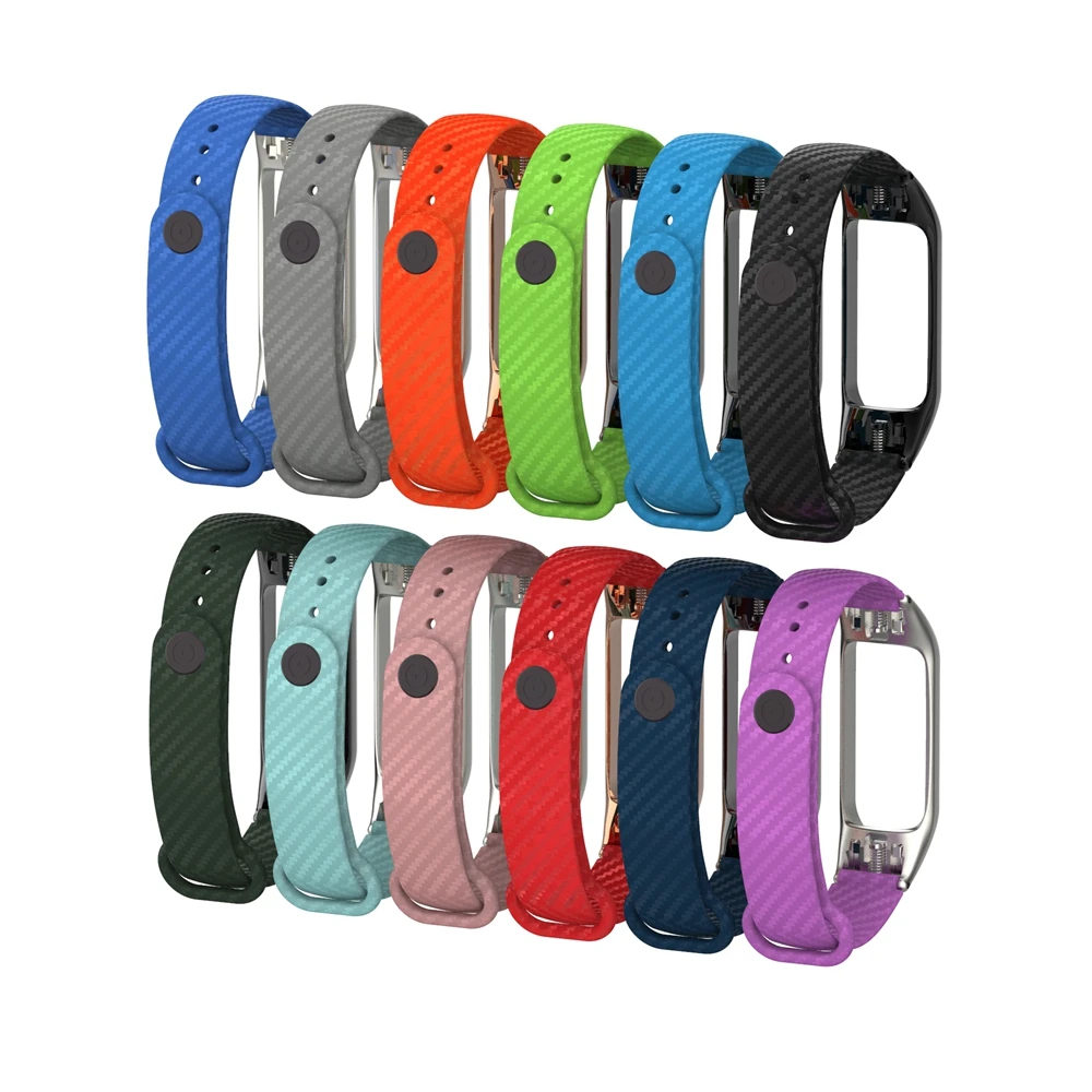 Hangrui ремешок из углеродного волокна для mi band 4 аксессуары для смарт-браслета Замена спортивных часов для xiaomi mi band 3 для женщин и мужчин