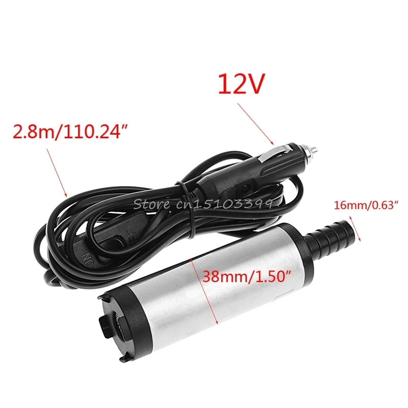 

DC 12V Submersible Transfer Pump Fuel Diesel Water Oil 12L/MIN
