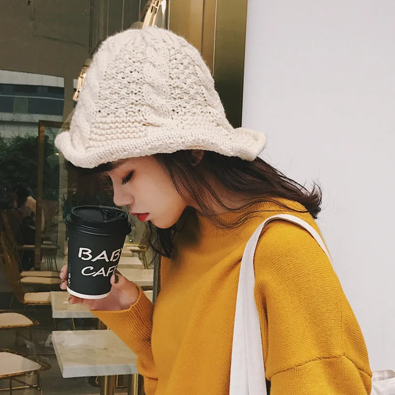 Aorice CF991 2019 New Fashion Knit Fisherman Hat Female Wild Warm Autumn and Winter Pot Cap Wool | Аксессуары для одежды