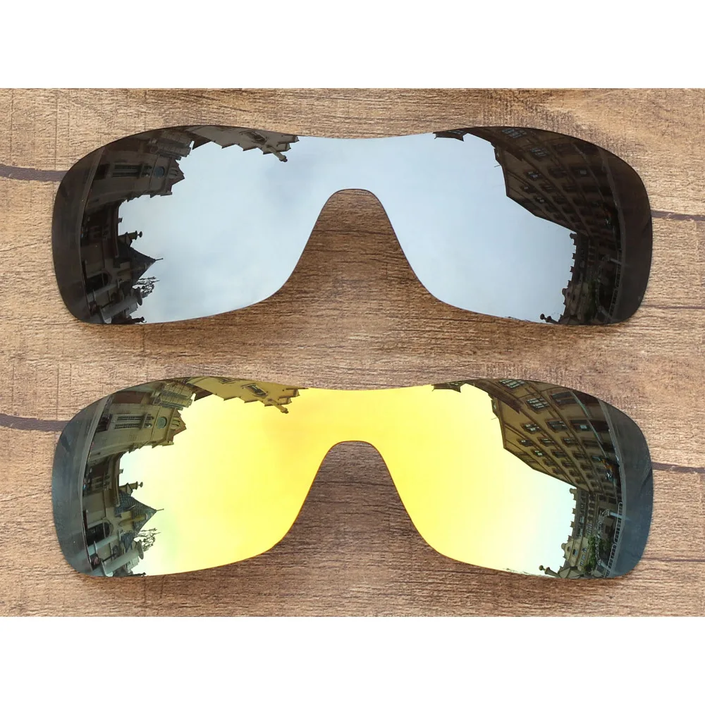 

Vonxyz 2 Pieces Chrome Mirror & 24K Mirror Polycarbonate Replacement Lenses for-Oakley Antix Frame