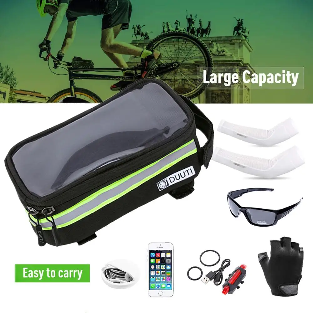 Cycling Bicycle Bike Head Tube Handlebar Cell Mobile Phone Bag Case Holder Panniers Frame Pannier For 6.5 iPhone #2 | Спорт и
