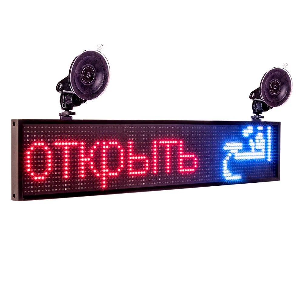 12 В автомобильный P5MM 16*96 точек RGB светодиодный знак Полноцветный Программируемый