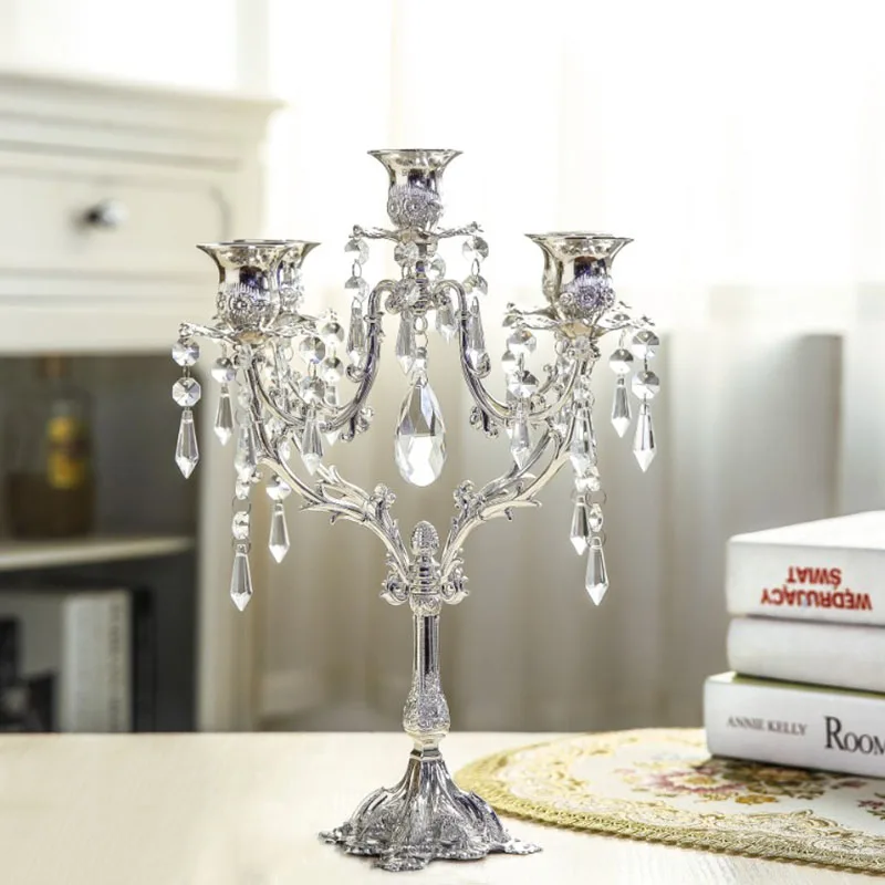 5 lights PEANDIM стиль Хрустальный подсвечник свадебный канделябр в центр стола ужин деко роскошный романтический подсвечник 3& 5 Огни - Цвет: 5 lights