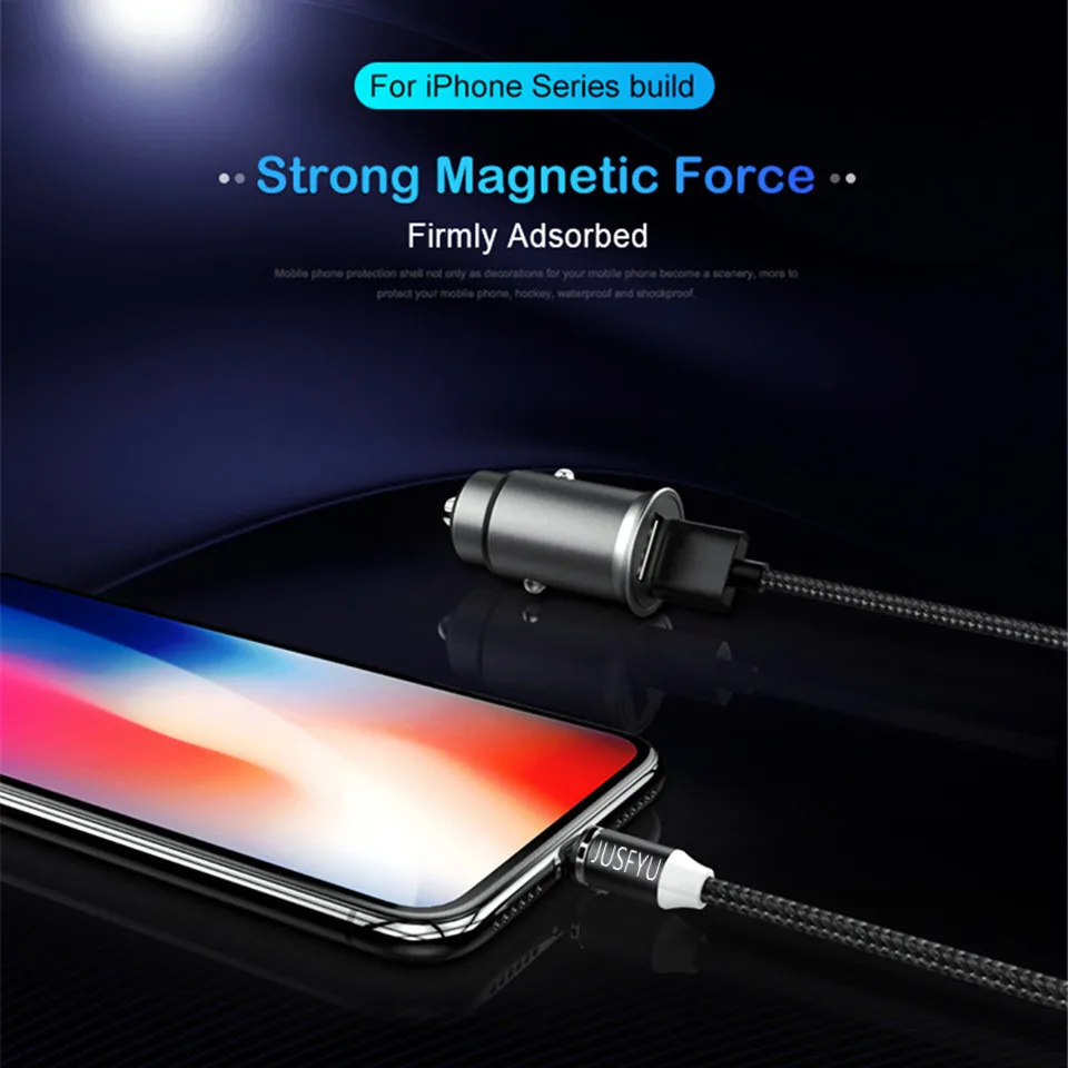 Магнитный зарядный кабель Lighting 1 м Micro USB для iPhone XR XS Max X магнитное зарядное
