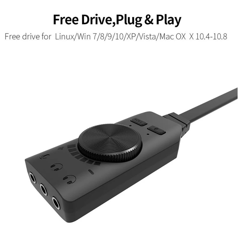 GS3 7 1 канальный USB внешний ПК ноутбук телефон игровая звуковая карта регулятор