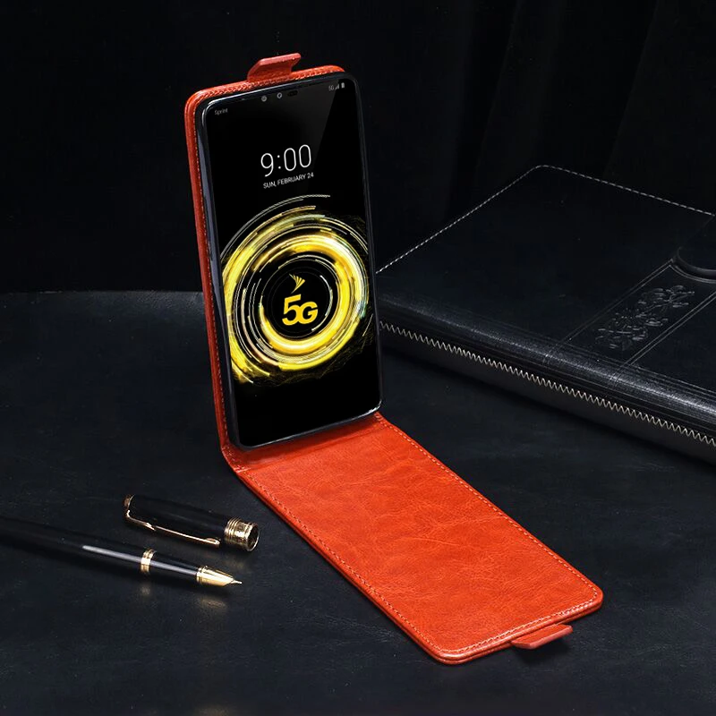 Для LG V50 ThinQ 5G чехол роскошный Флип PU кожаный для Вертикальный магнитный флип