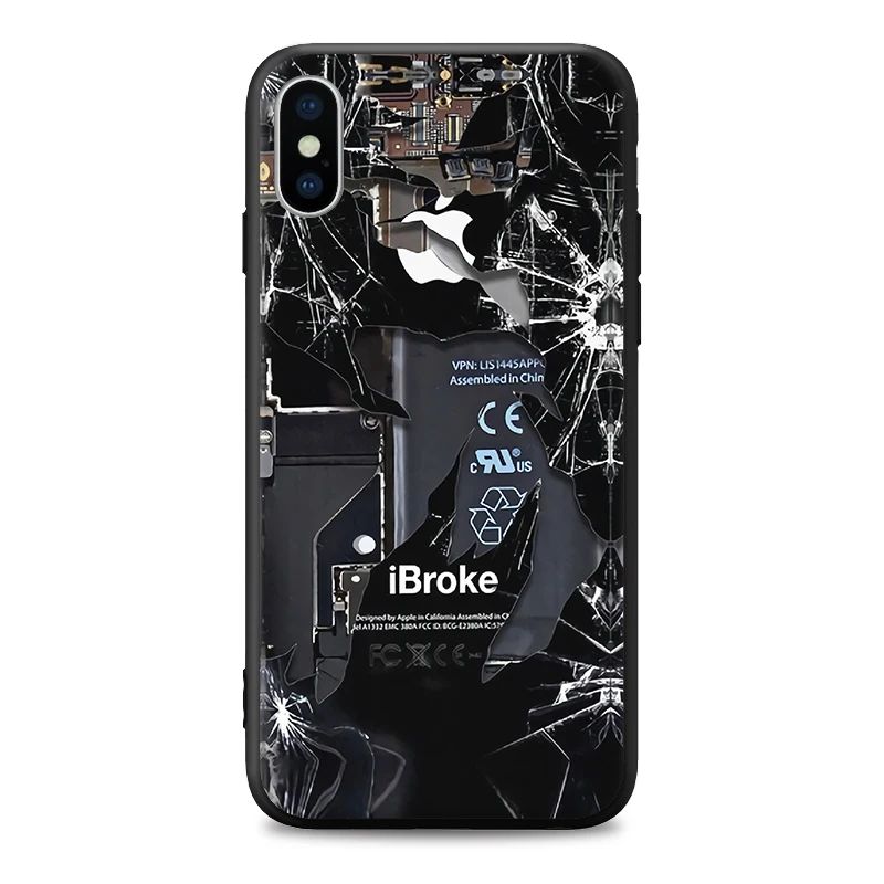 Для iPhone 5 5S SE 6 6S 7 8 Plus X XR XS Max черный Жесткий чехол для телефона Реалистичная камера объектив органайзер для косметики аудио лента жесткий чехол