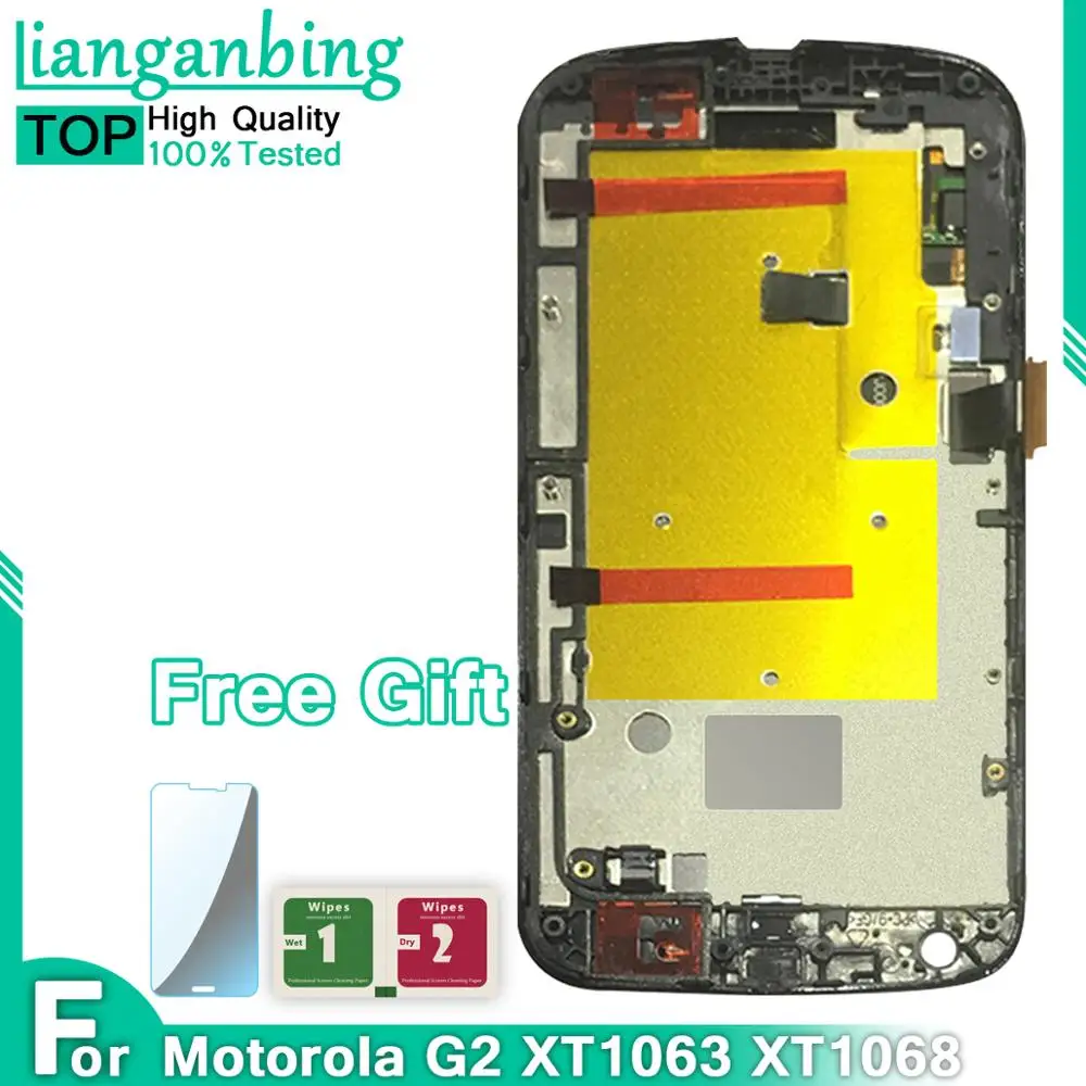 Супер ЖК-дисплей для Moto G2 Дисплей сенсорный экран дигитайзер в сборе Motorola LCD XT1068