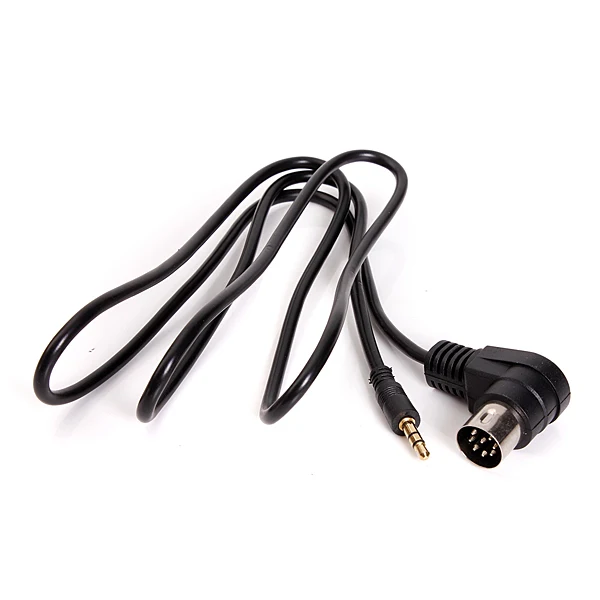 

Black 3.5mm For Mini AUX 8-Pin M-BUS CD Changer Audio Input Adapter Cable For Alpine