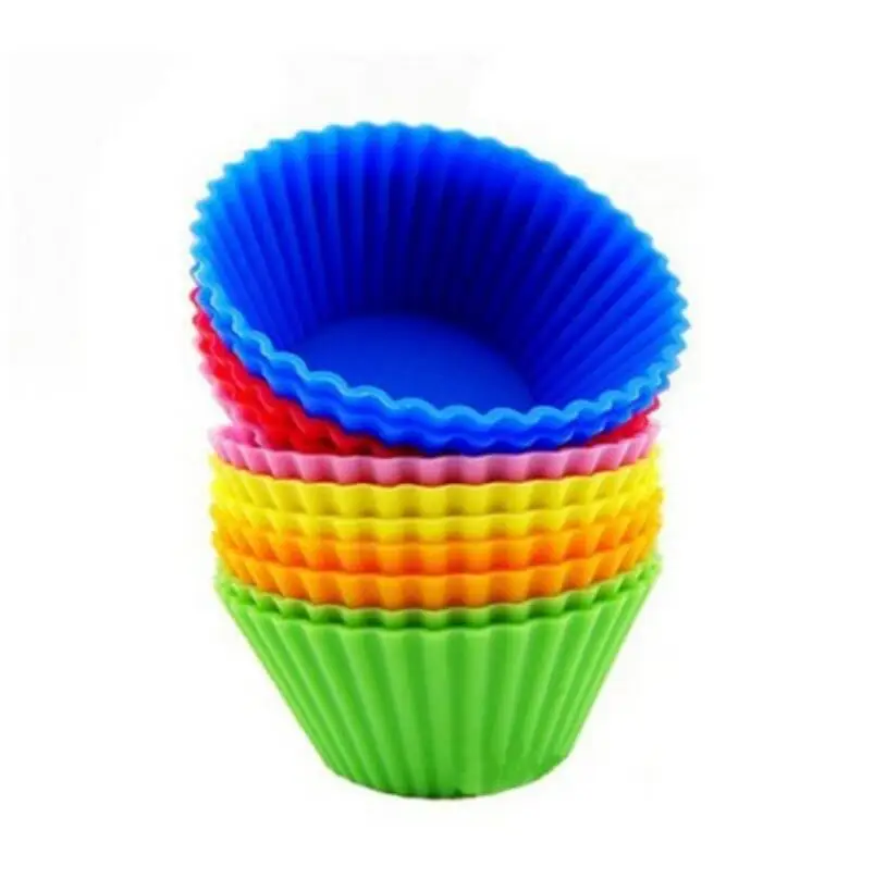 

Food Grade Silicone Cupcake Moulds Muffin Moulds Cupcake Cases Non-Stick Heat Resistant Baking Molds LX4153