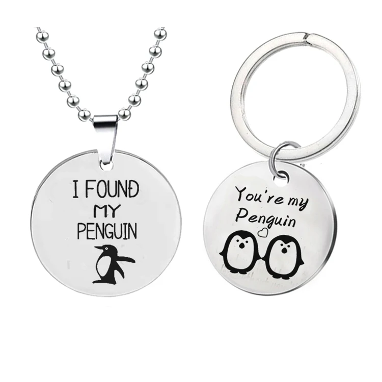 Брелок &quotYou Are My Penguin&quot брелок из нержавеющей стали для ключей подвеска пингвина
