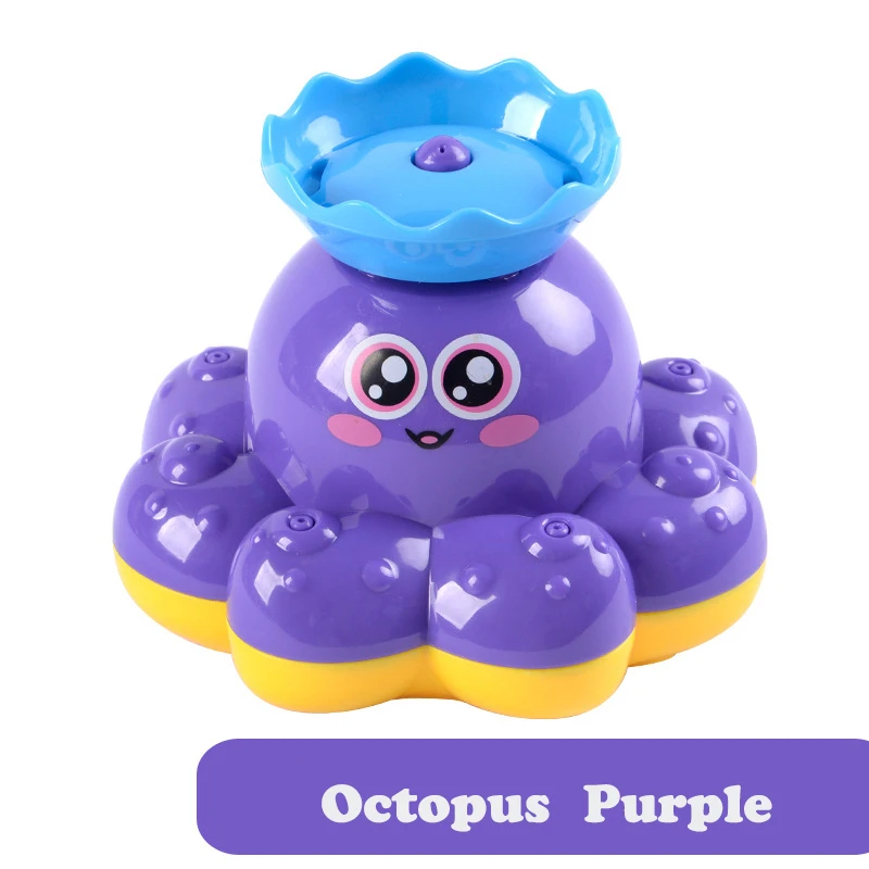 Octopus Purple Детские милые Мультяшные Электрические Животные классические детские игрушки для купания черепаха заводные на цепочке детские пляжные игрушки для купания для детей - Цвет: Octopus Purple