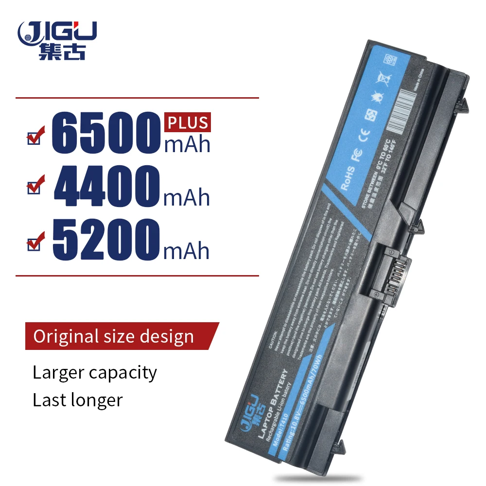 JIGU 6Cells Laptop Battery For Lenovo ThinkPad  W520 L400 L410 L420 L500 L510 L520 SL400 SL410 SL500 SL510 T410 T420