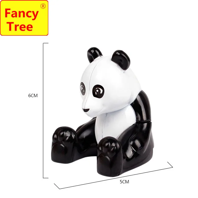 panda Совместим с Duplo большой блок животное бегемот жираф слон Обезьяна коричневый медведь панда Тигр лошадь лиса белка игрушки - Цвет: panda