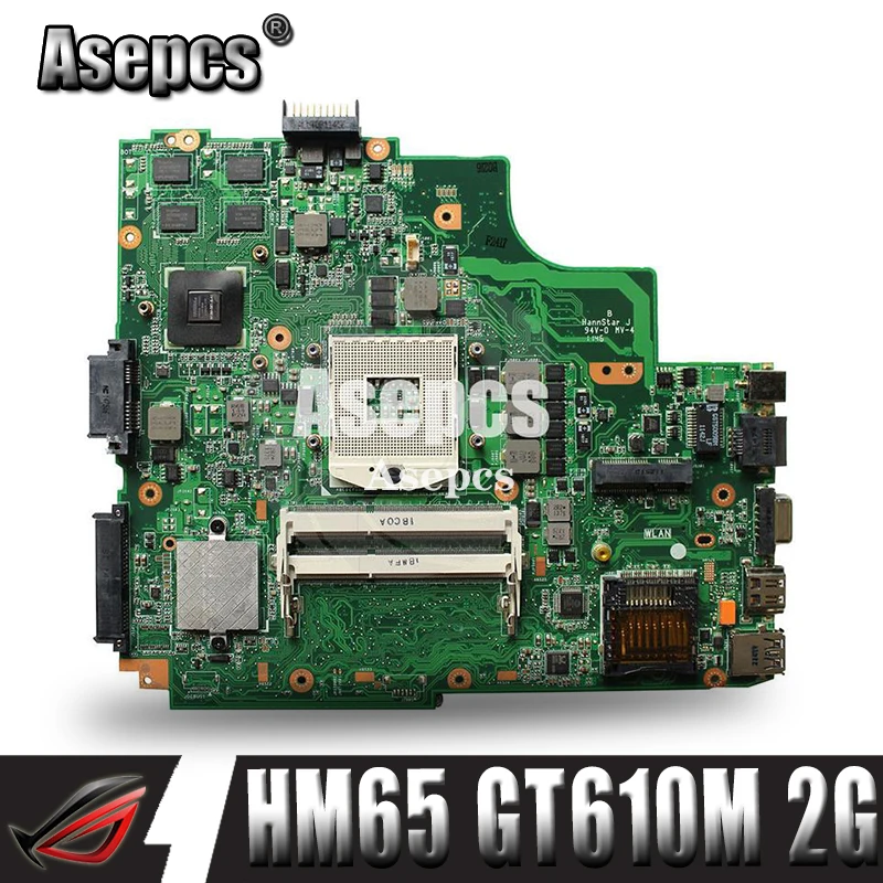 Akemy K43SD материнская плата для ноутбука For Asus A43S K43S A84S 100% OK HM65 GT610M 2GB|Материнские