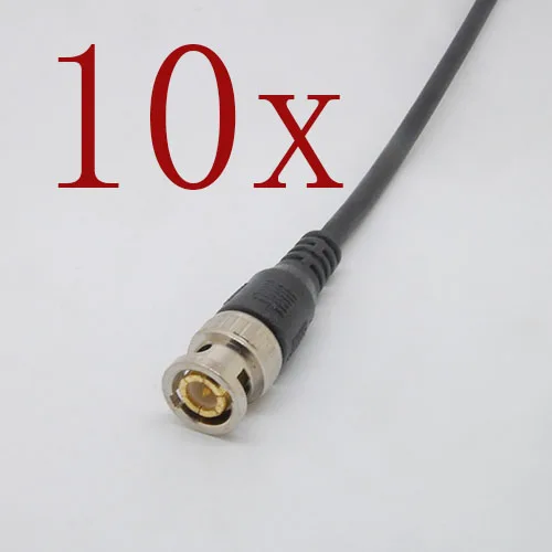 10 шт. партия DIY Саженые CCTV видеокамеры DVR мужской BNC разъем коаксиальный кабель |