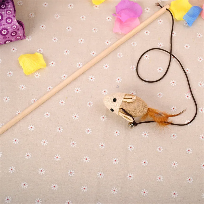 Модная деревянная прекрасная новая мышь с конопляной мышью 1 шт. игровые стержни