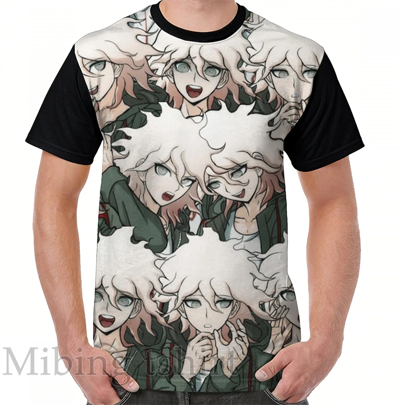 Забавная Мужская футболка с принтом, женские топы, футболка Nagito Komaeda, графическая футболка с круглым вырезом и коротким рукавом, повседневные футболки - Цвет: Men