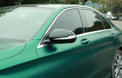 

ABS черный заднего вида Боковая дверь зеркала крышка отделка 2 шт для Benz C Класс 2019