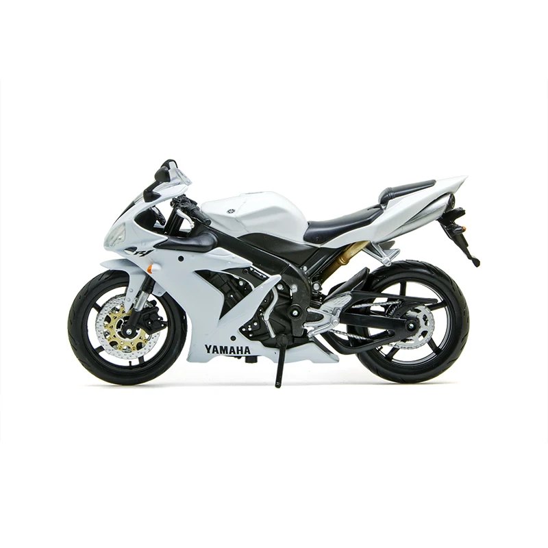 Модель мотоцикла MAISTO YAMA YZFR1 белого цвета масштаба 1:12, мотоцикл из литого металла в миниатюрном исполнении для коллекционирования в подарок на гонку игрушек.