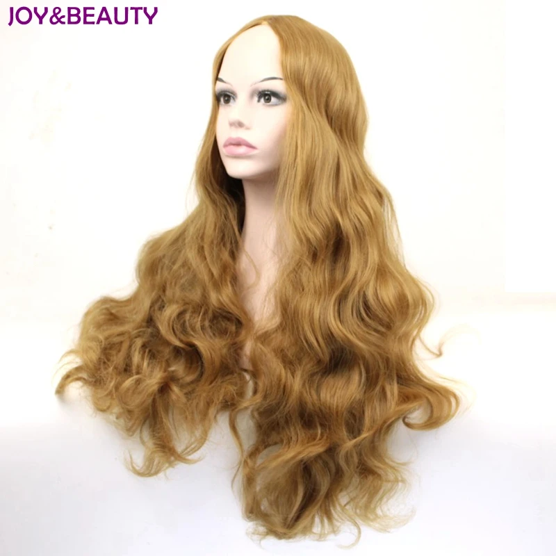 JOY & BEAUTY 28 дюймов коричневый цвет длинные волнистые парик синтетические волосы