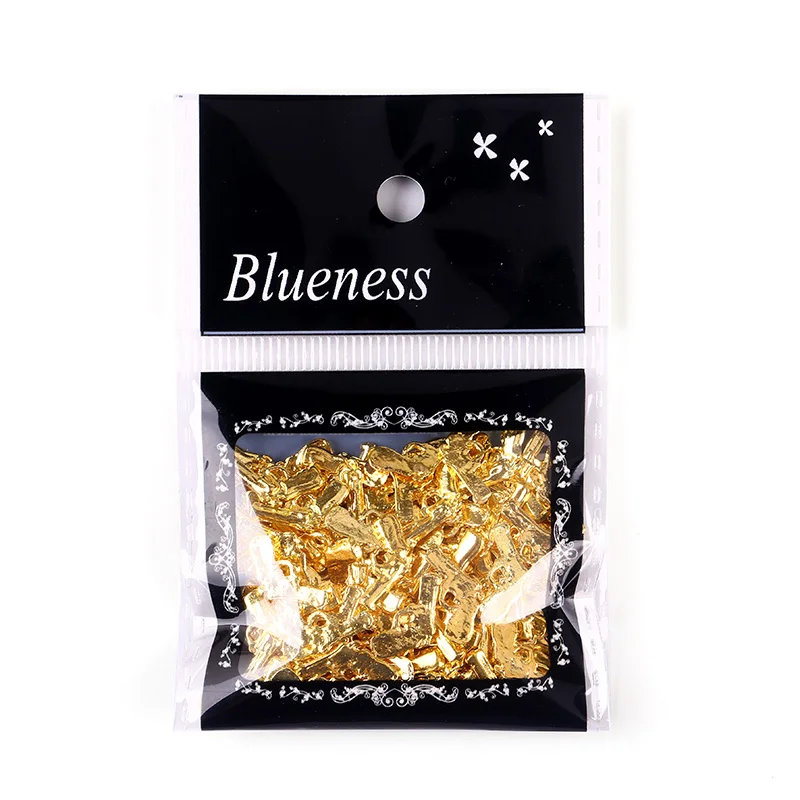 Blueness 100 шт./лот 3D украшения для ногтей аксессуары золотой серебряный