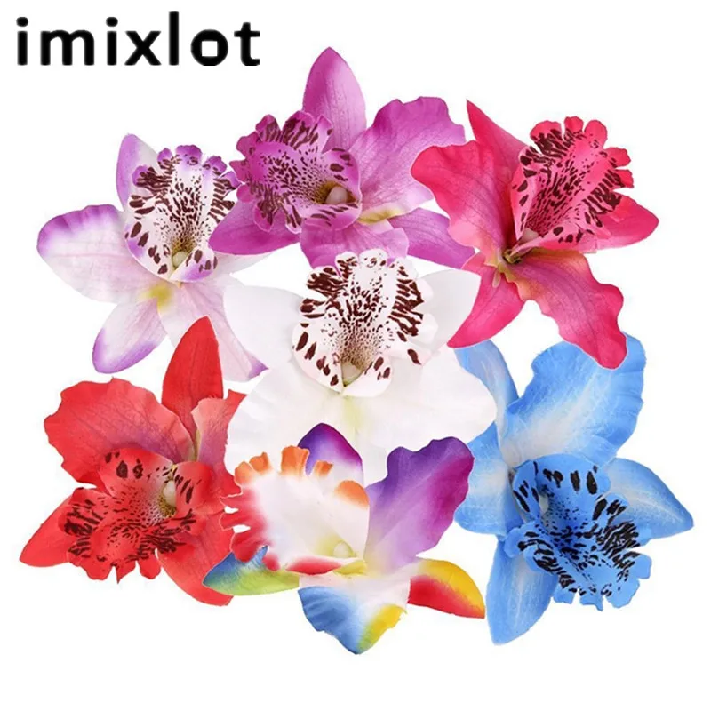 Заколки для волос IMIXLOT 10 цветов бабочка Орхидея цветок заколка аксессуары