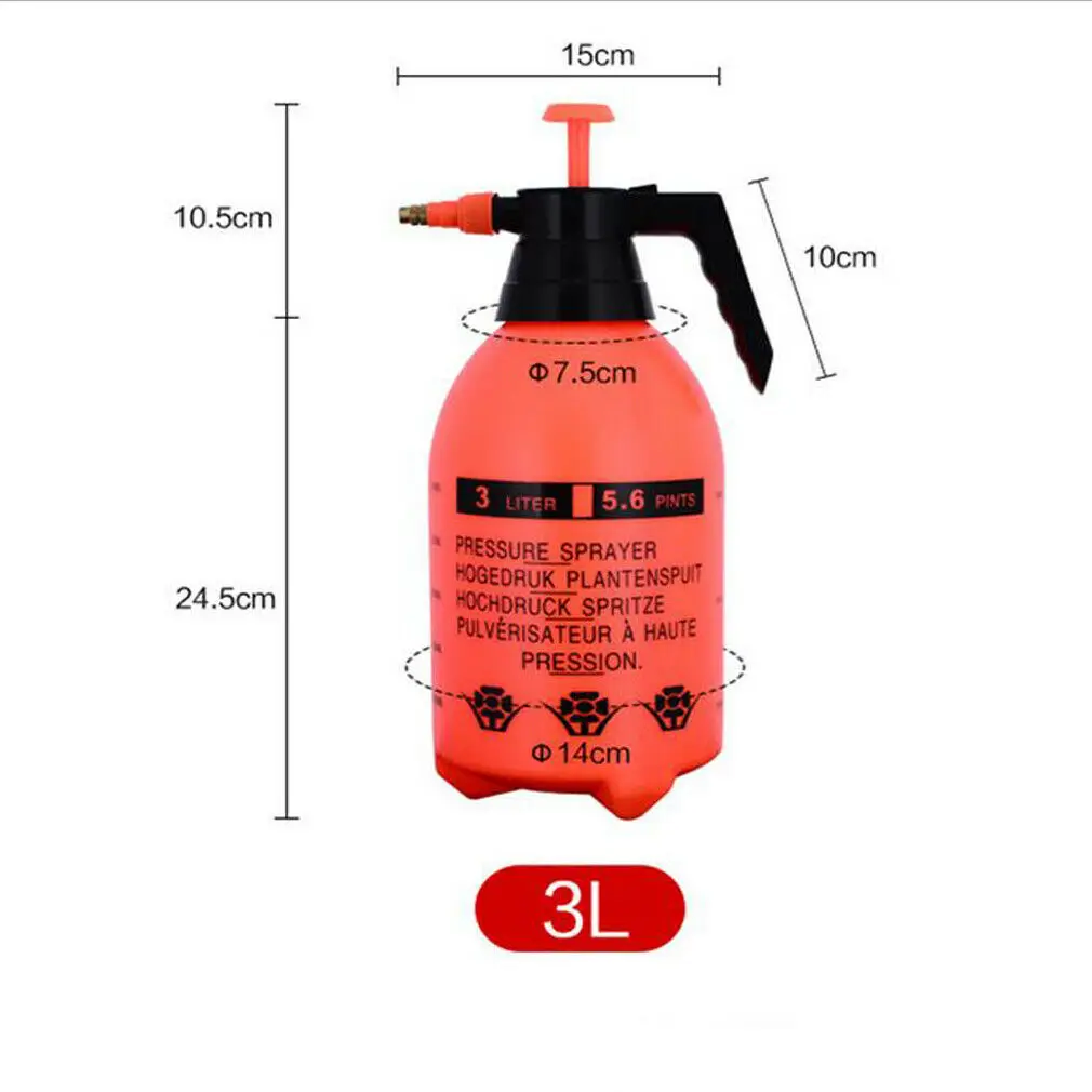 2L/3L оранжевый ручной Давление триггер пластиковая бутылка распылитель