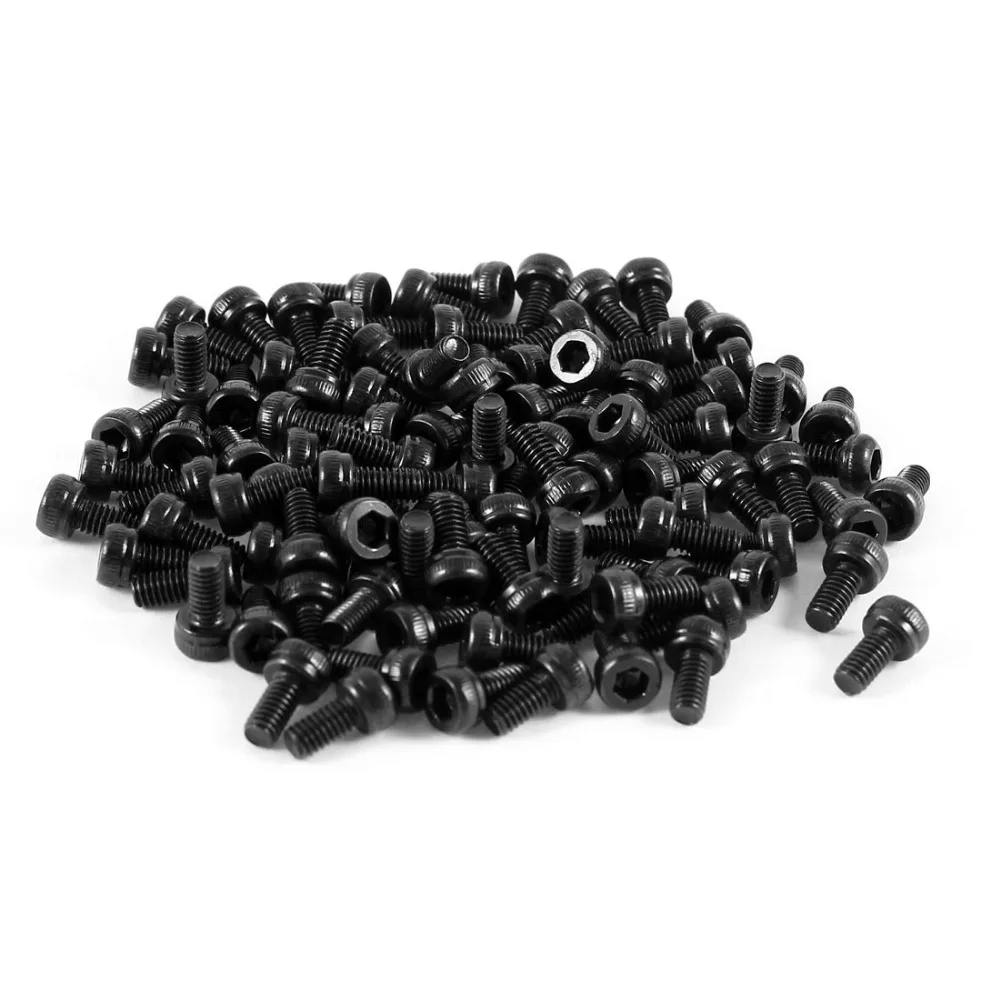 

100 Pieces Stainless Steel Knurled Countersunk Pan Head Bolts M2.5x5mm