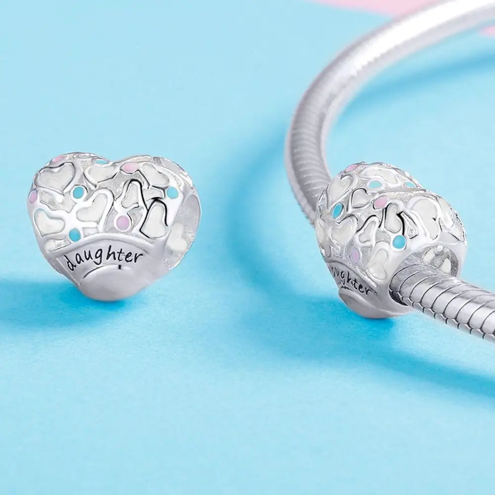 Шармы эмалированные с буквами для ожерелья серебро браслет в европейском стиле