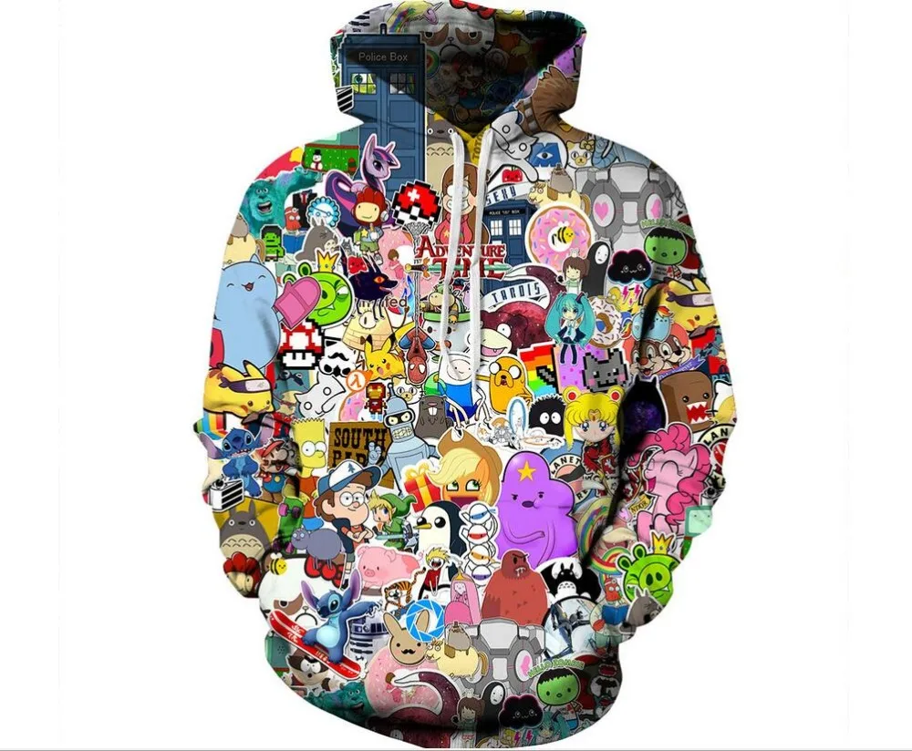 3XL комиксы цифровой печати 3d толстовки для мужчин/женщин осень зима толстовки с капюшоном осенние тонкие толстовки с капюшоном топы Повседневная Толстовка