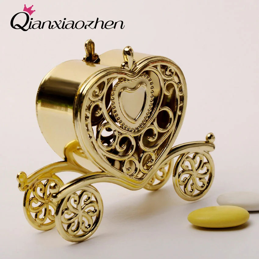 Qianxiaozhen 12 шт. любовь тыква каретка пластиковая Свадебная коробка для конфет