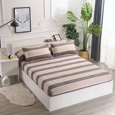 Fitted Sheet11 Новинка, 1 шт., полиэстер, принтд, простыня, скандинавский стиль, простой стиль, полосатый наматрасник, четыре угла, с эластичной лентой, простыня - Цвет: Fitted Sheet11