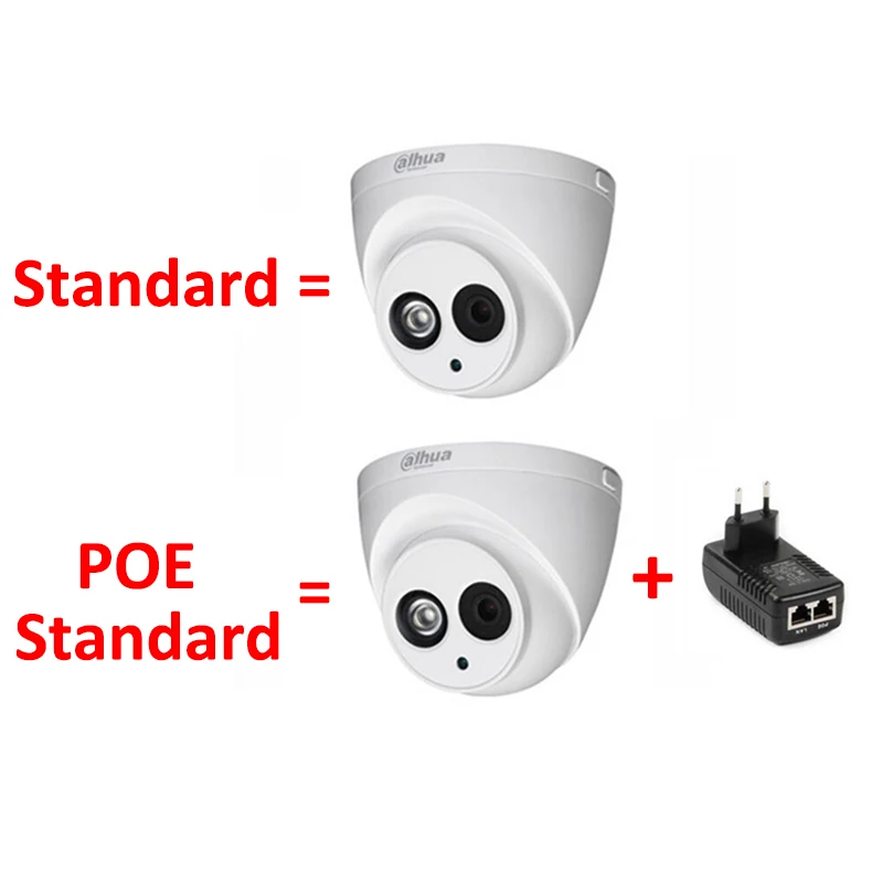 Dahua OEM заказы 6MP 4MP IPC HDW4631C A HDW4433C H.265 POE Встроенный микрофон IR IP67 CCTV купольная камера