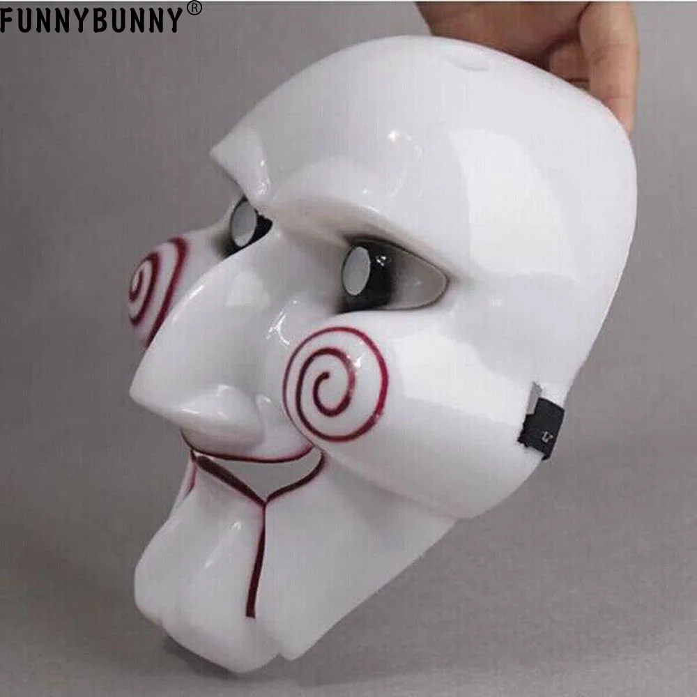 FUNNYBUNNY Saw Jigsaw кукольная маска для лица ужас одеваются костюмы на Хэллоуин Косплей Вечерние