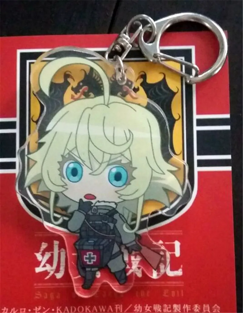 Аниме мультфильм Youjo Senki Tanya von Degurechaff брелок подарок Хэллоуин Косплей игрушка брелок кулон Рождественский подарок