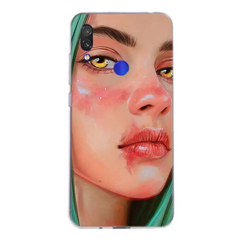 Billie Eilish Silicone Case For Xiaomi Redmi Note 7 6 Pro 5 4 4X K20 7A Y3 S2 5A 6A Xiomi Pocophone F1 9T 9 SE 8 A2 lite |
