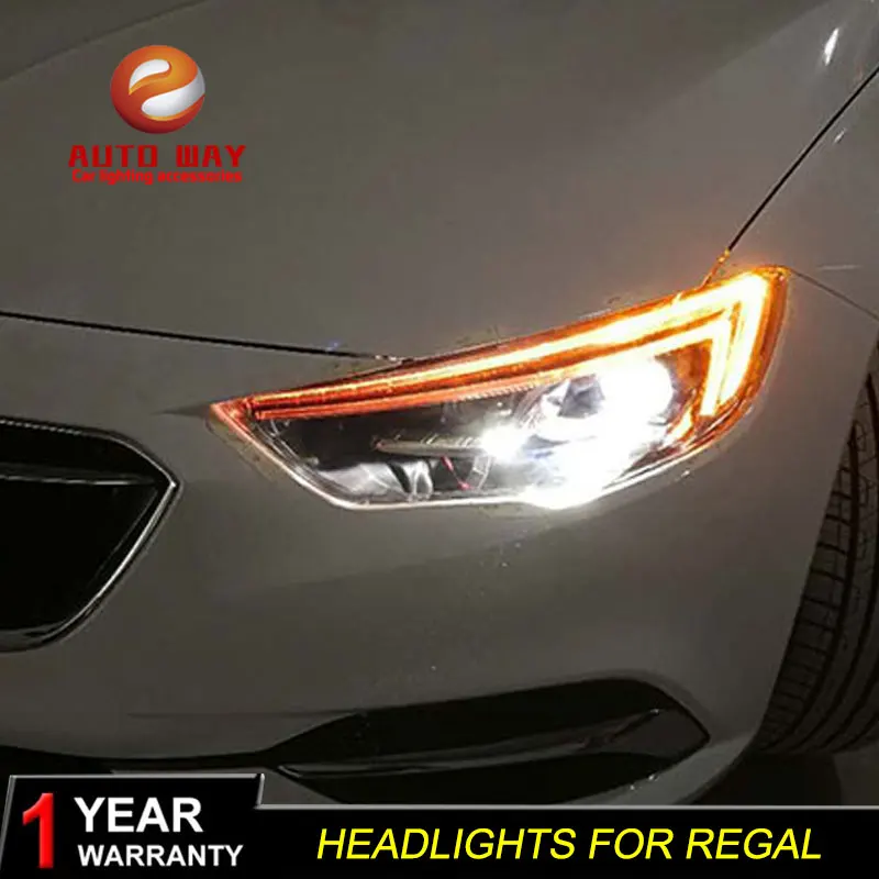 Автомобильный Стайлинг чехол для фары Buick Regal 2017 2018 светодиодный DRL Объектив
