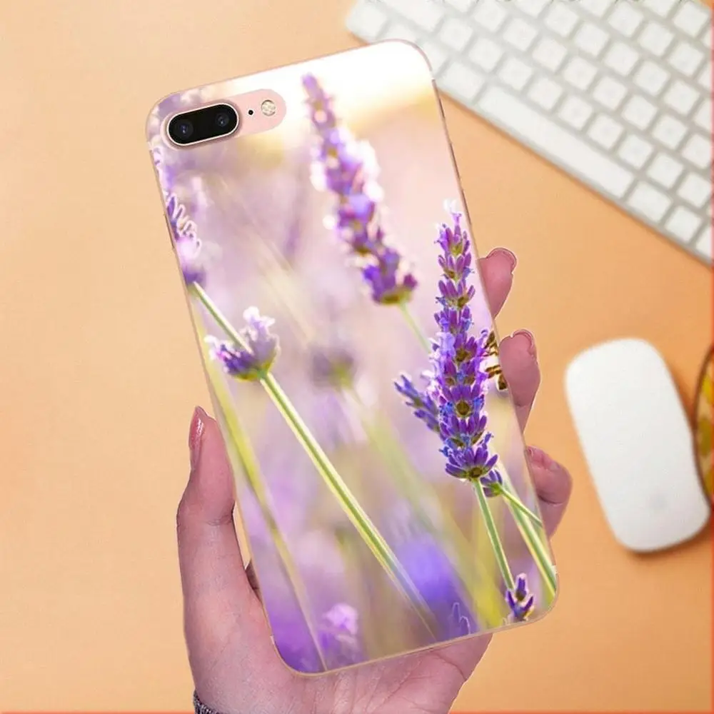 Чехлы для Sony Xperia Z Z1 Z2 Z3 Z4 Z5 compact Mini M2 M4 M5 T3 E3 E5 XA XA1 XZ Premium чехлы из ТПУ с лавандовыми